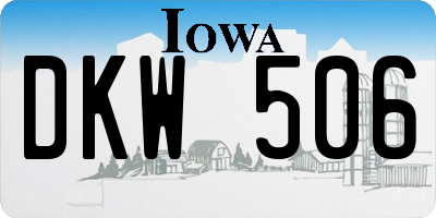 IA license plate DKW506
