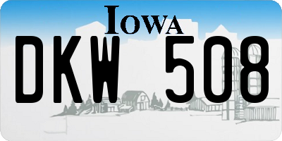 IA license plate DKW508