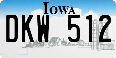 IA license plate DKW512