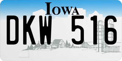 IA license plate DKW516