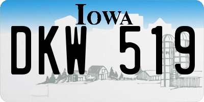 IA license plate DKW519
