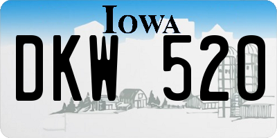 IA license plate DKW520