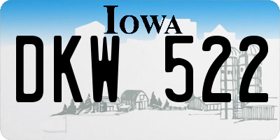 IA license plate DKW522