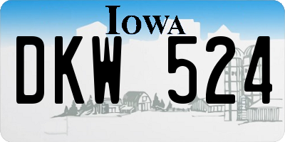 IA license plate DKW524