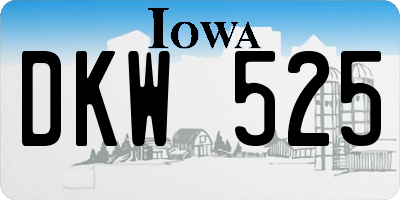 IA license plate DKW525