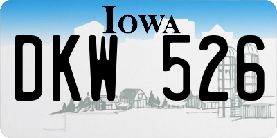 IA license plate DKW526
