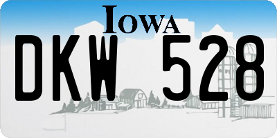 IA license plate DKW528