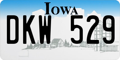 IA license plate DKW529