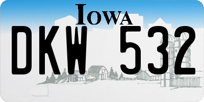 IA license plate DKW532