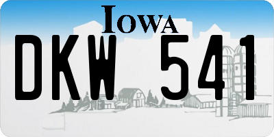 IA license plate DKW541