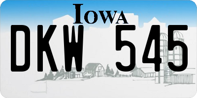 IA license plate DKW545