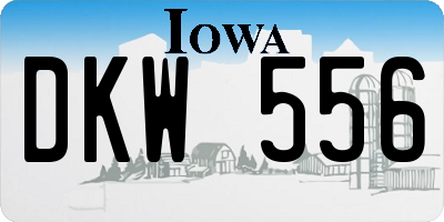 IA license plate DKW556