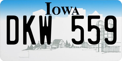 IA license plate DKW559