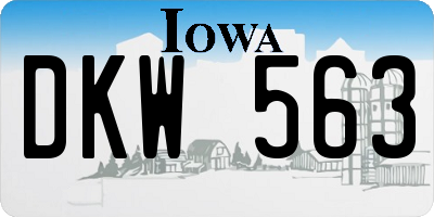 IA license plate DKW563