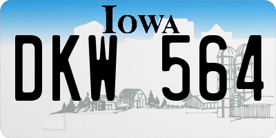 IA license plate DKW564