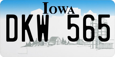 IA license plate DKW565