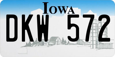 IA license plate DKW572