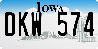 IA license plate DKW574