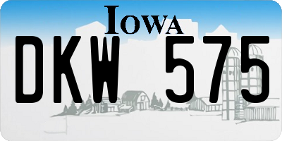 IA license plate DKW575