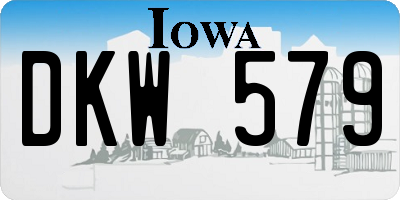 IA license plate DKW579