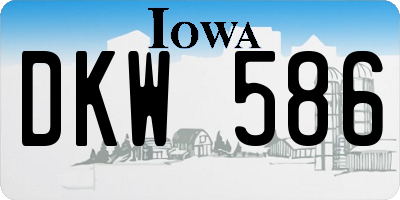 IA license plate DKW586