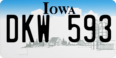 IA license plate DKW593