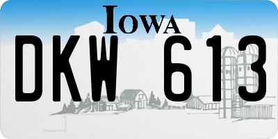 IA license plate DKW613