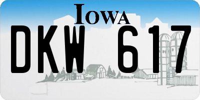 IA license plate DKW617
