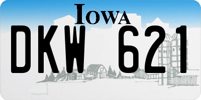 IA license plate DKW621