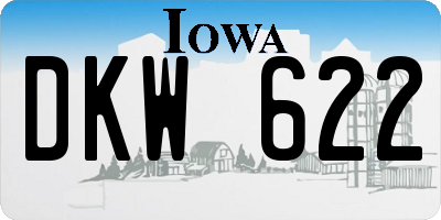 IA license plate DKW622