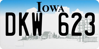 IA license plate DKW623