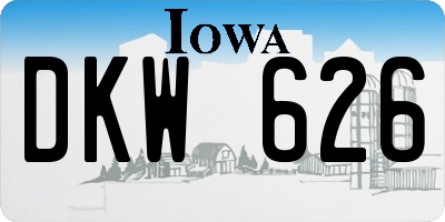 IA license plate DKW626