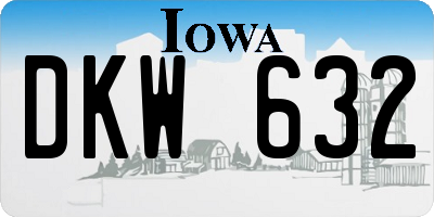 IA license plate DKW632