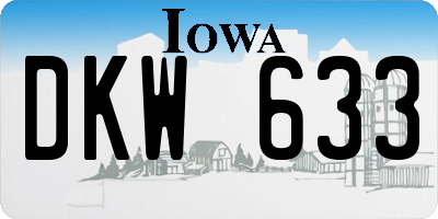 IA license plate DKW633
