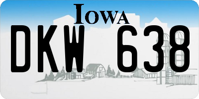 IA license plate DKW638