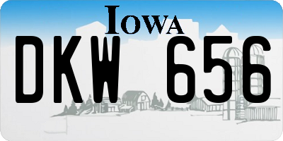 IA license plate DKW656