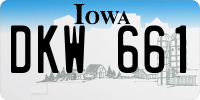 IA license plate DKW661