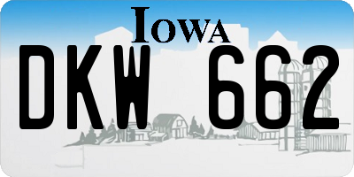 IA license plate DKW662