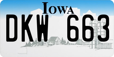 IA license plate DKW663