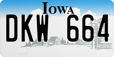 IA license plate DKW664