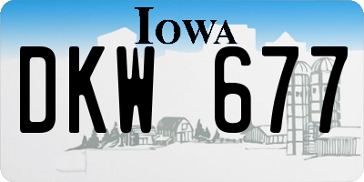 IA license plate DKW677