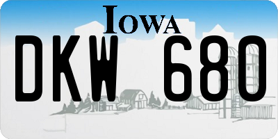 IA license plate DKW680