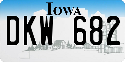 IA license plate DKW682