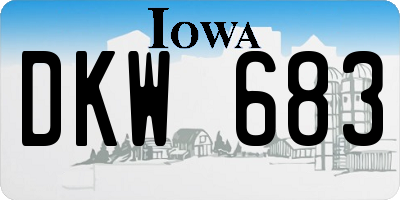 IA license plate DKW683