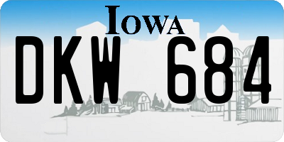 IA license plate DKW684