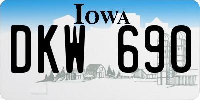 IA license plate DKW690