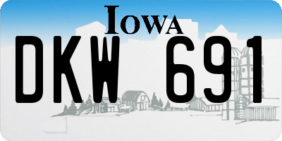 IA license plate DKW691