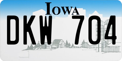 IA license plate DKW704