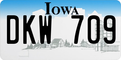 IA license plate DKW709
