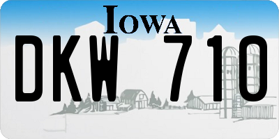 IA license plate DKW710
